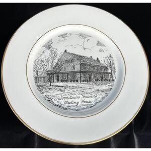 Woodstown NJ New Jersey Ceramic Collectible Plate Friends Meeting House Vipco